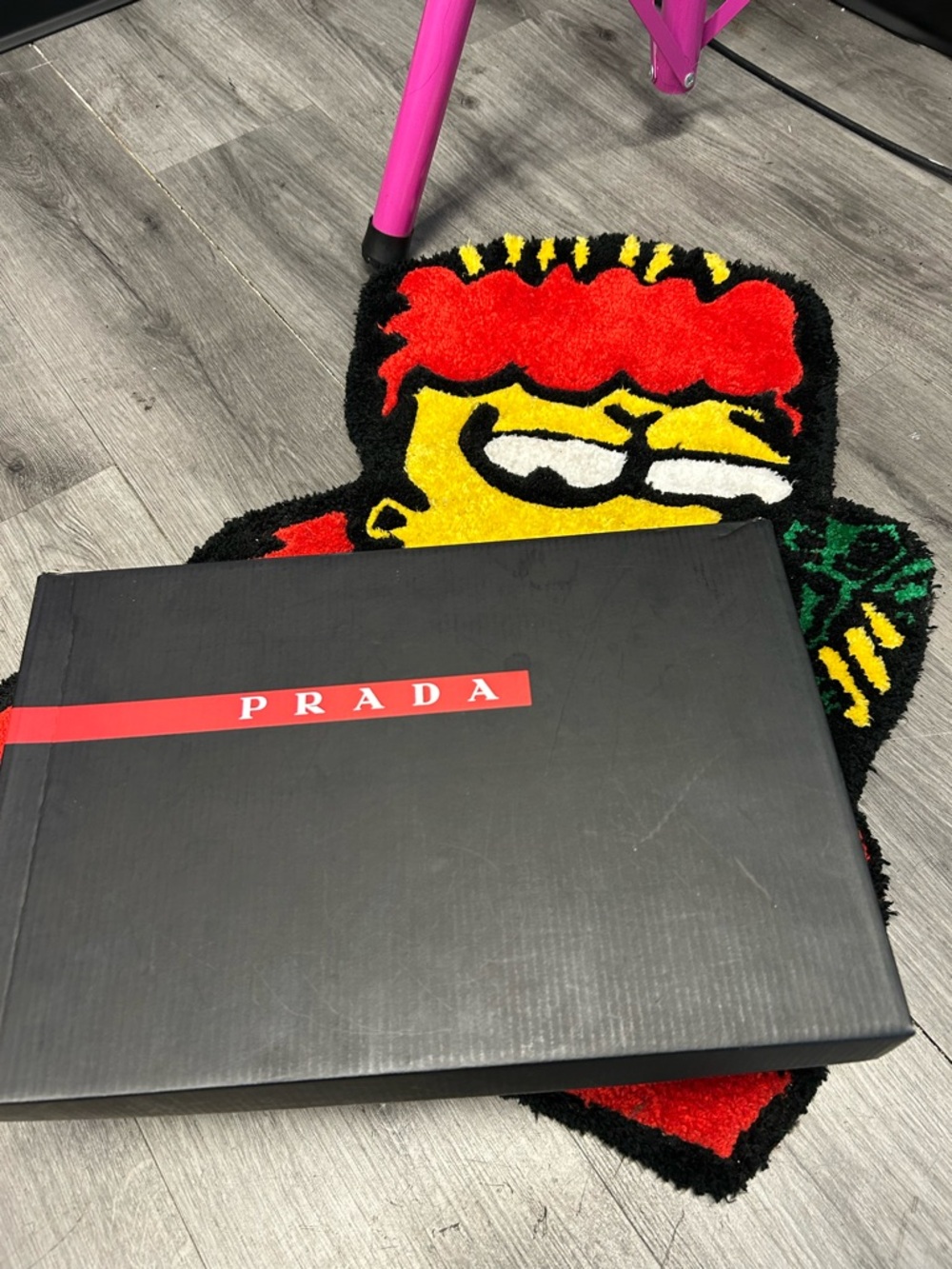 Prada Men’s White and Red Low-Top Sneakers with Patent Accents - Picture 6 of 7